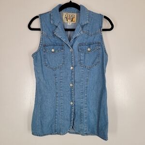 Vintage Democracy‎ for the People Denim Made in the USA Sleeveless Top Size 6